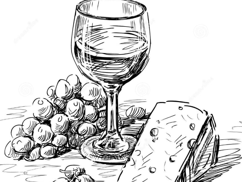 Gambar Sketsa Makanan dan Minuman