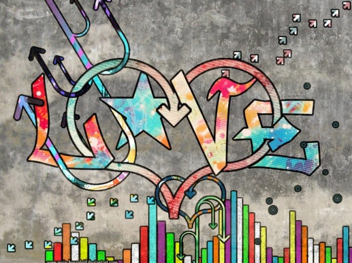 Contoh Gambar Grafiti Cinta