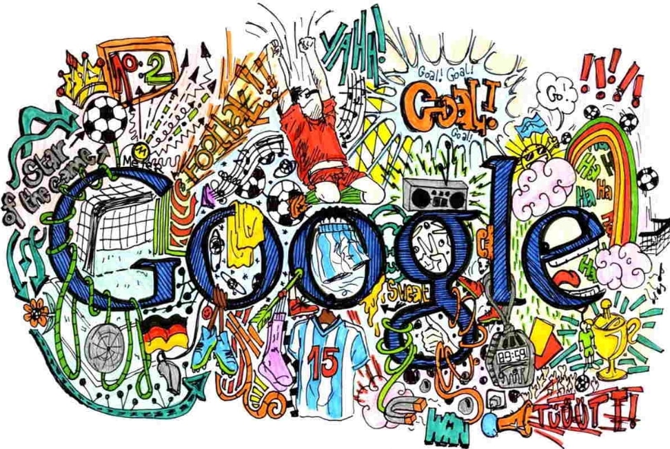 Karakteristik daei Gambar Doodle Art mengenai Google