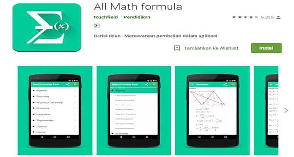 All Math Formula Aplikasi Matematika