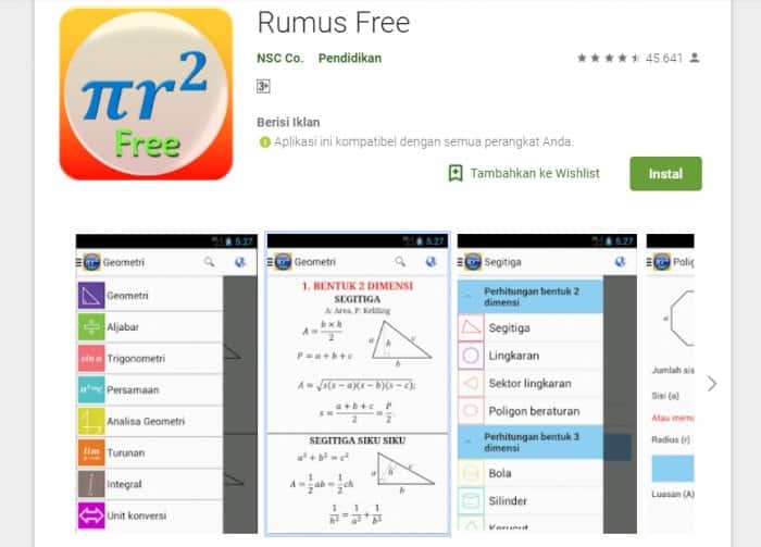 Aplikasi Matematika Populer Rumus Free