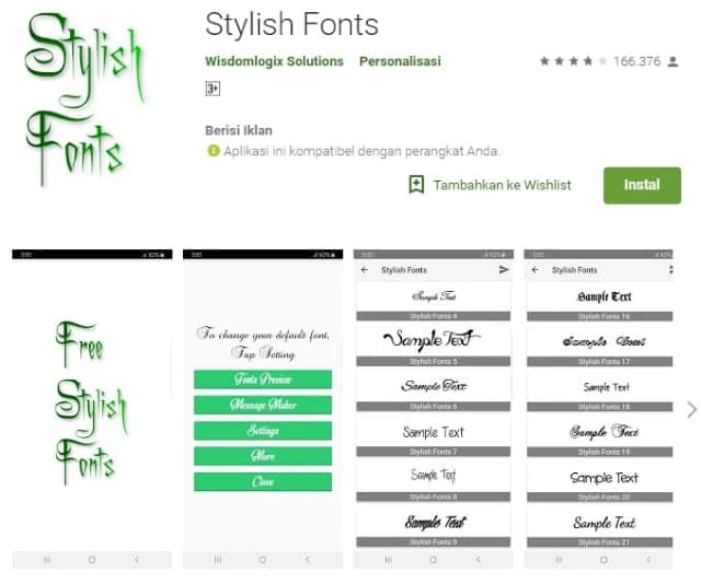 Aplikasi Pembuat Tulisan Stylish Font