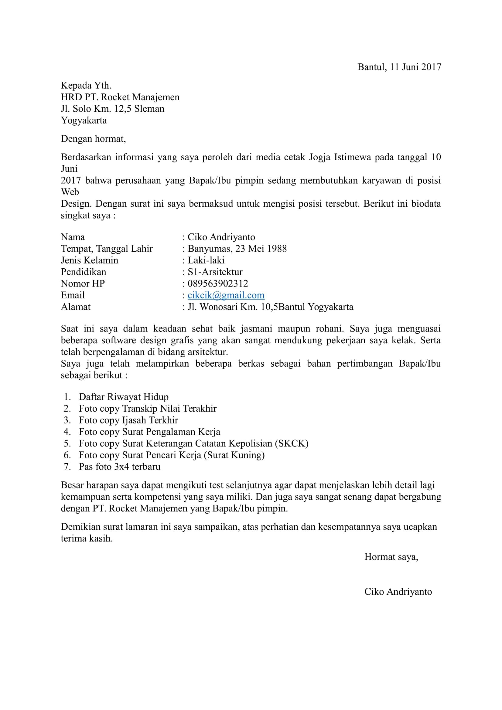 Alamat Surat Kepada Kedutaan Indonesia